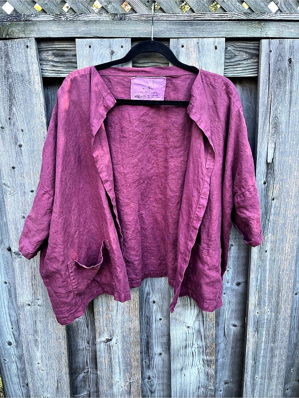 Eco Dyed Linen Cardigan